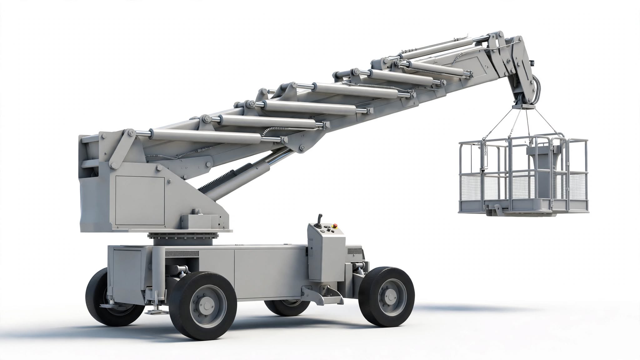Telescopic jib crane silhouette